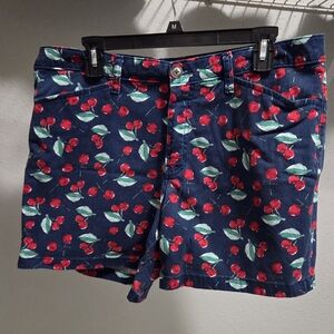 St. John's Bay Navy Shorts with Cherry Print